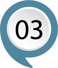 Icon mit der Nummer 3, kennzeichnet den dritten Schritt der Definition klarer persönlicher und beruflicher Ziele im Coaching-Prozess.