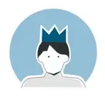 Icon einer Person mit Krone, symbolisiert individuell zugeschnittenes Coaching, das 100% auf die Bedürfnisse bei Profesco abgestimmt ist.